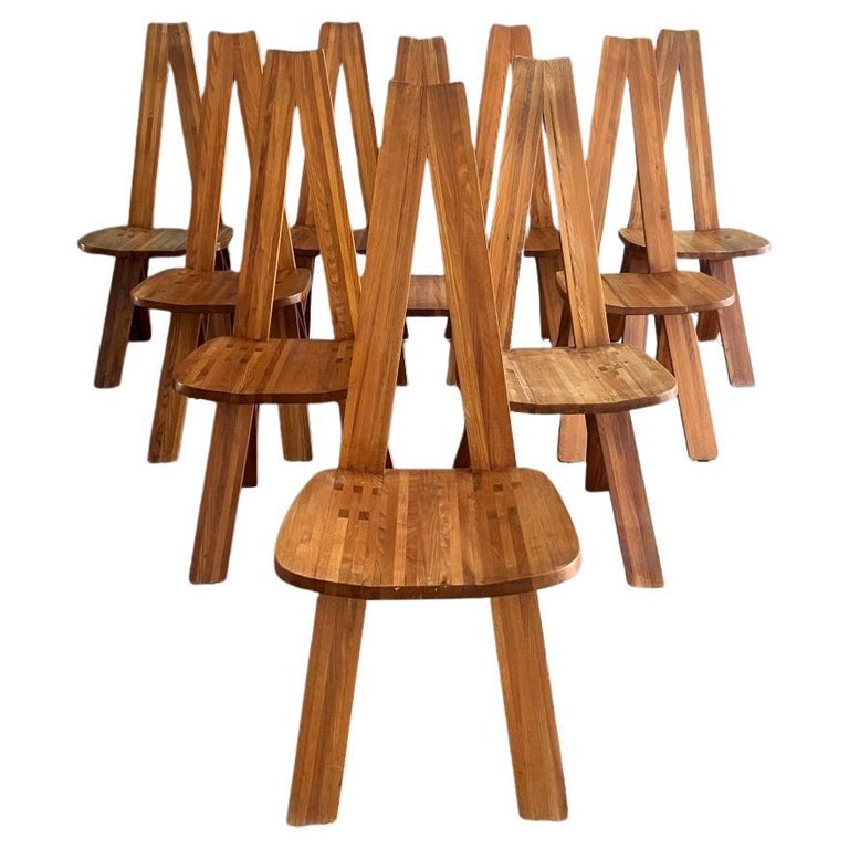 Chaises S45 / Chlacc en orme massif